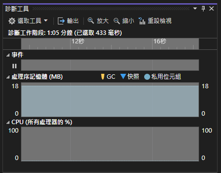 [C#] CPU與記憶體使用量（同VisualStudio診斷工具）
